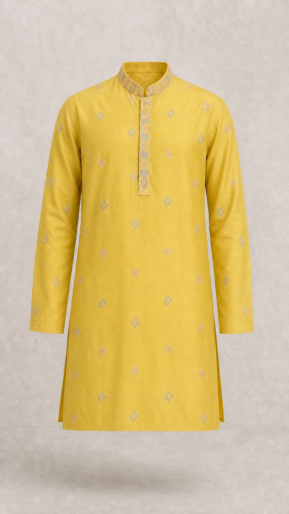 Saffron Thread Kurta Jacket Set