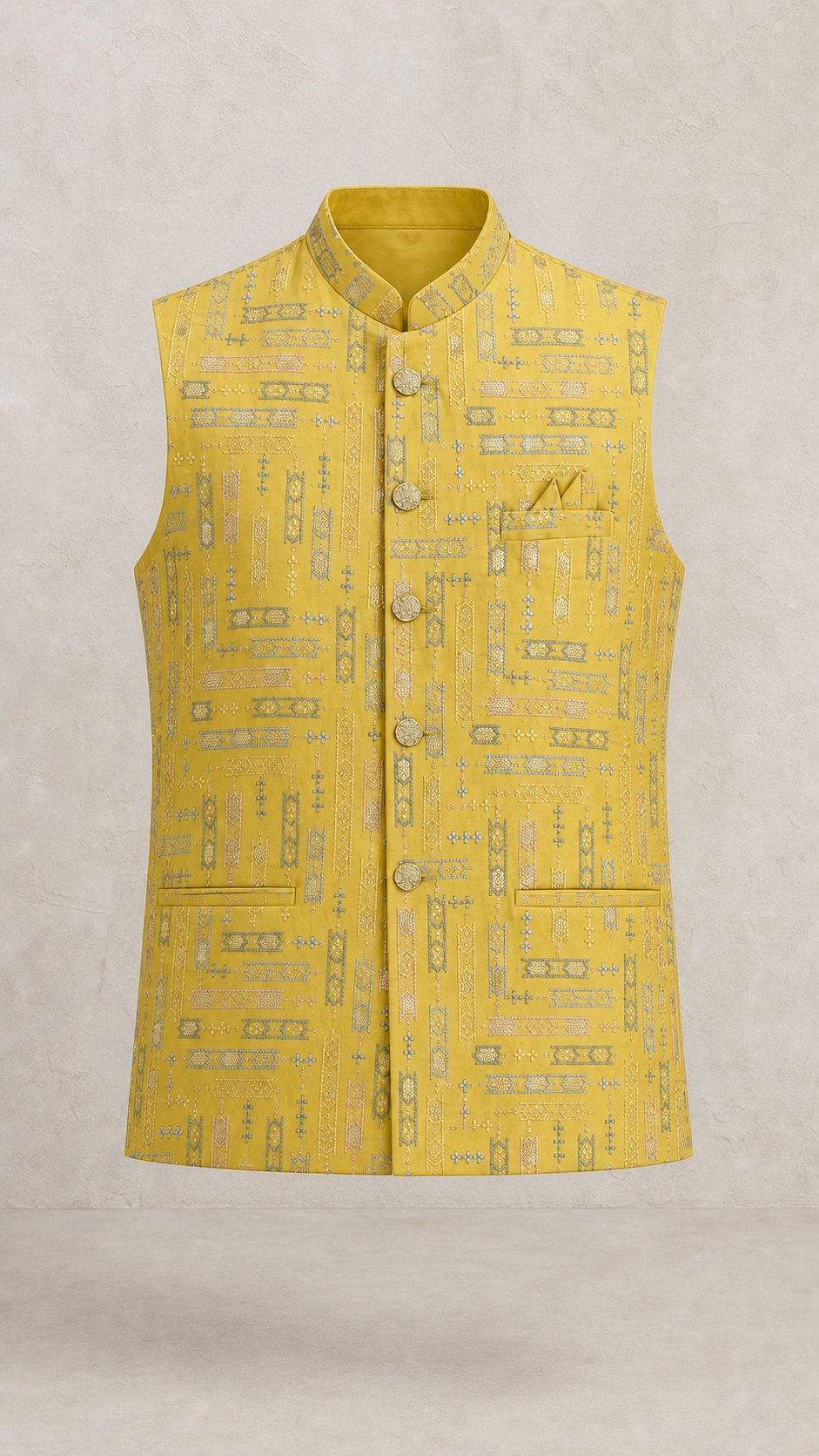 Saffron Thread Kurta Jacket Set
