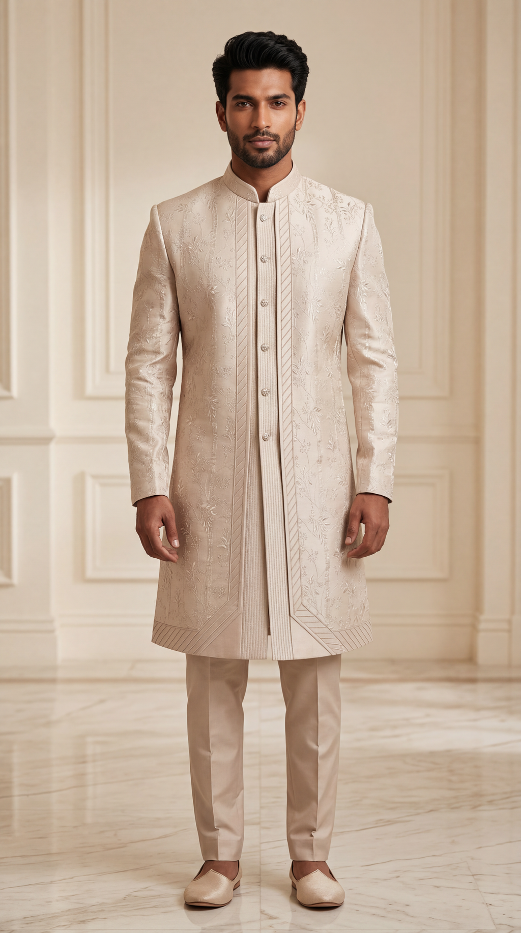 Ivory Bloom Sherwani