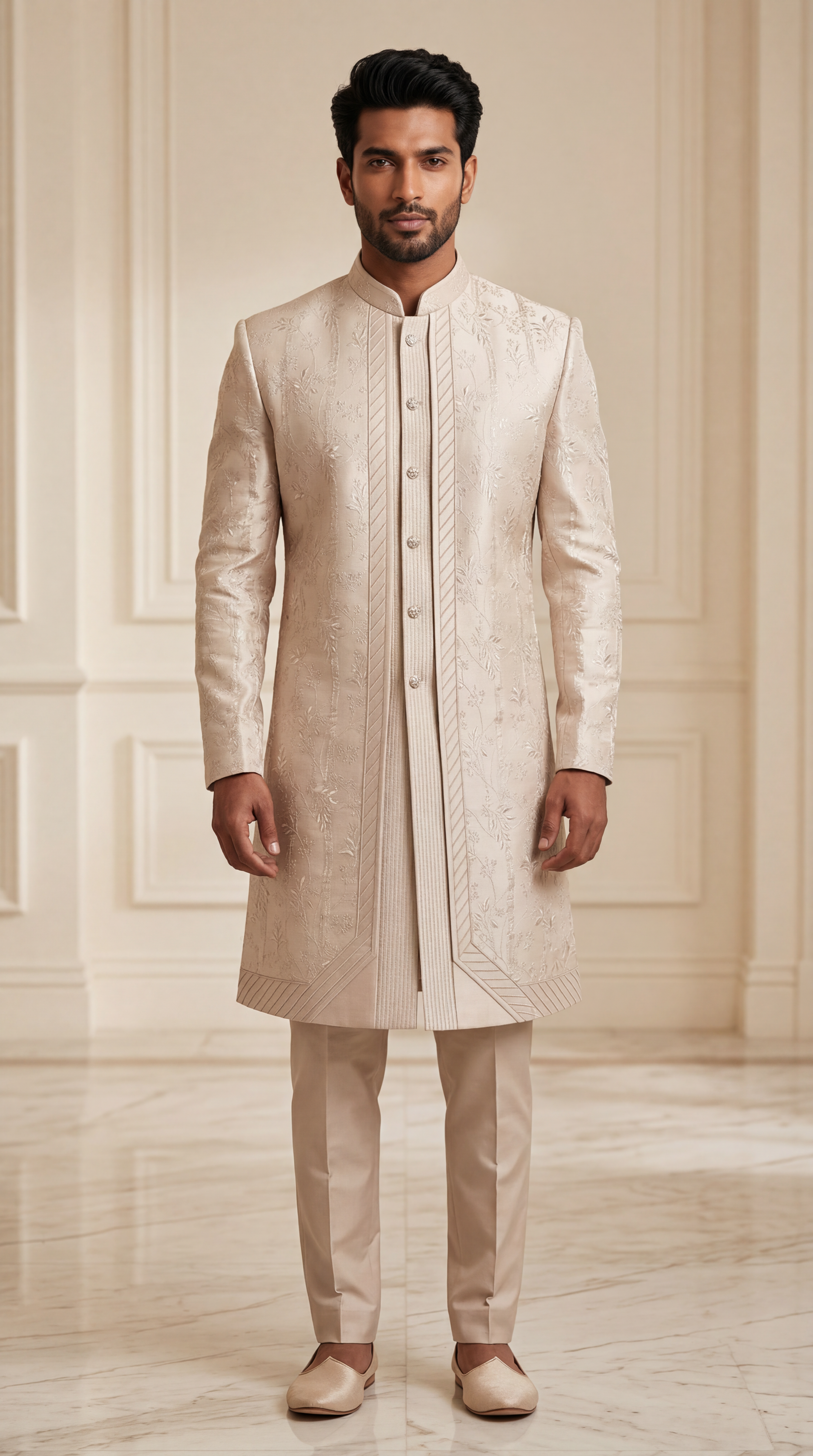 Ivory Bloom Sherwani