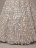 Soft Champagne Mirror Lehenga Set