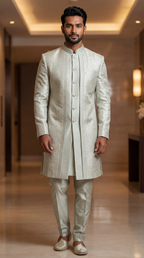 Ayaan Mint Green Sherwani Set