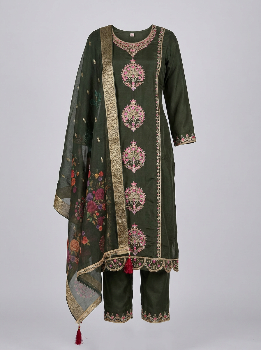 Gulabo Embroidered 3-Piece Kurta Set