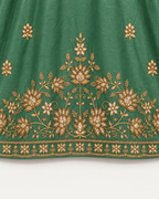 Jade Green | Fendy Silk Palazzo Set | embroidery detail