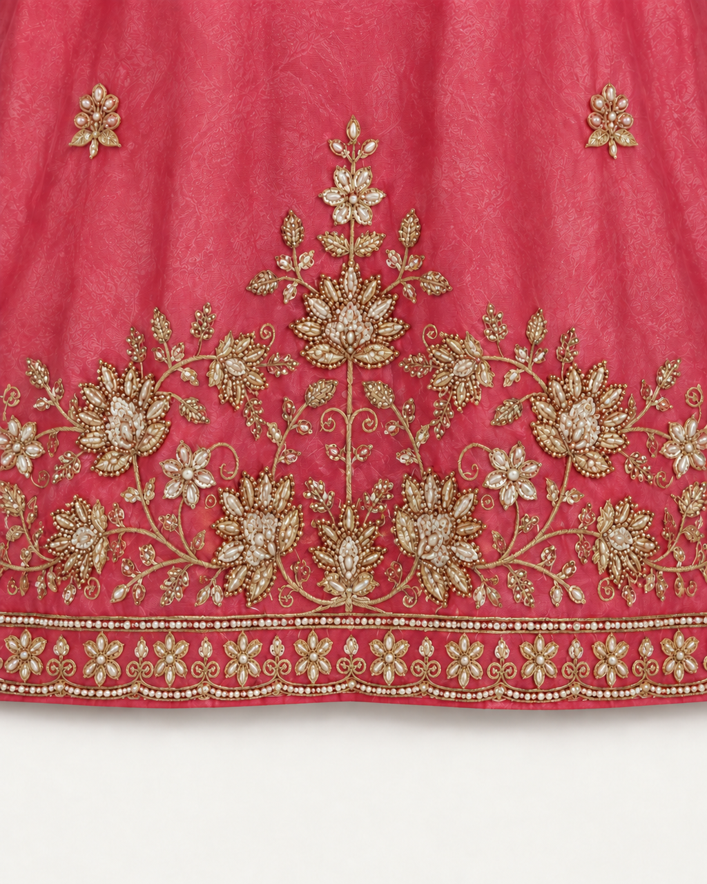 Rose Pink | Fendy Silk Palazzo Set | embroidery detail