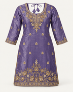 Violet | Fendy Silk Palazzo Set | top front