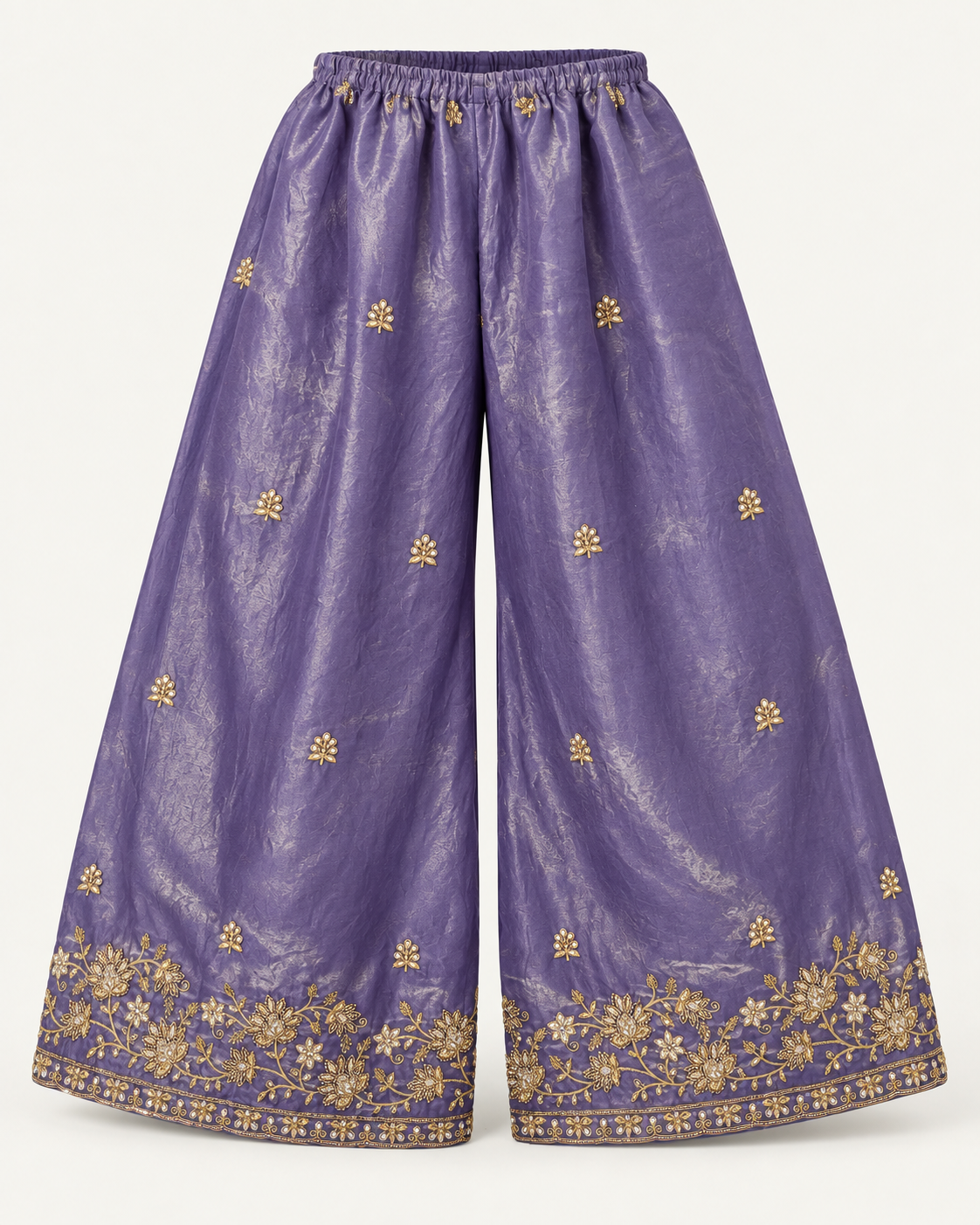 Violet | Fendy Silk Palazzo Set | pants front