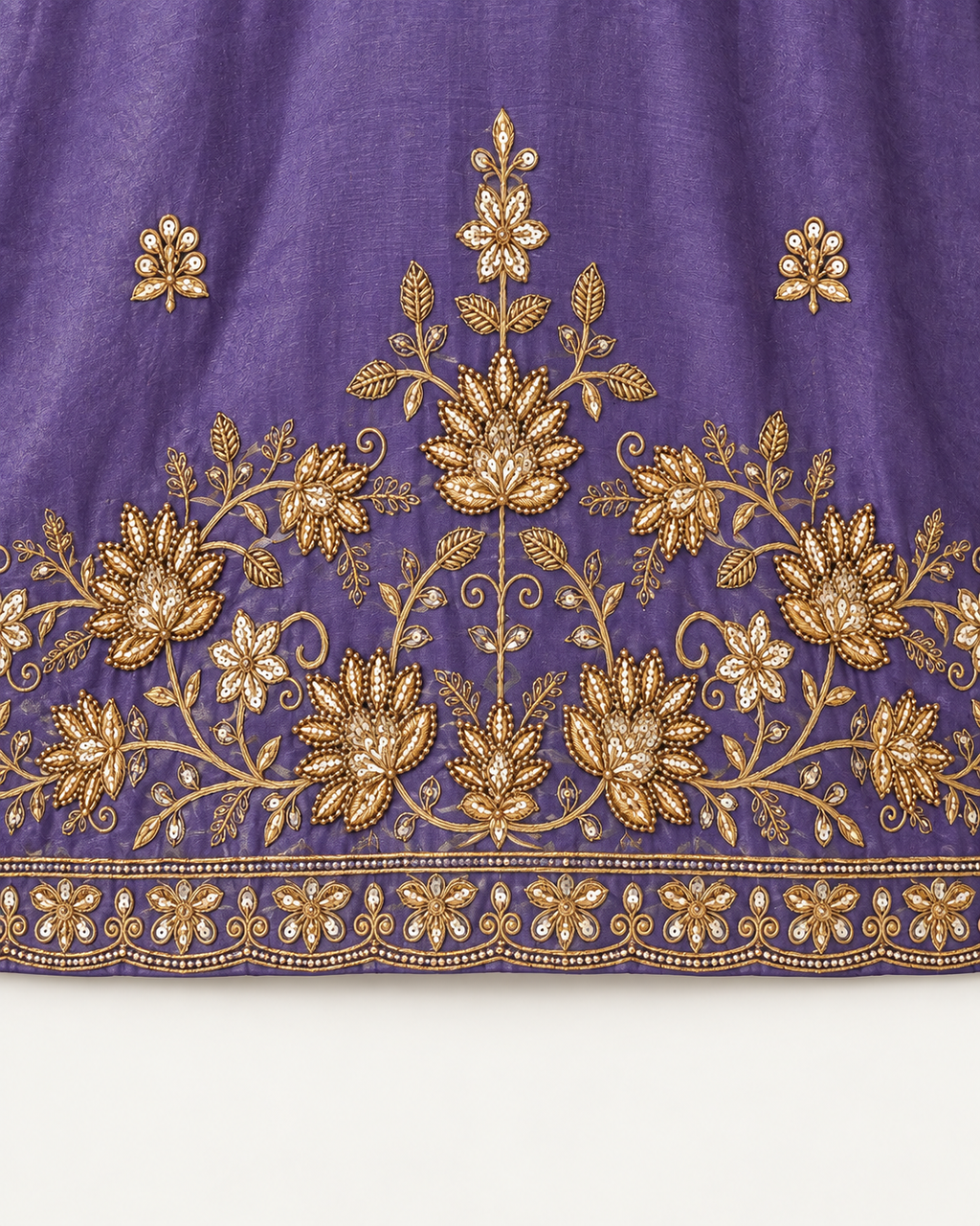 Violet | Fendy Silk Palazzo Set | embroidery detail