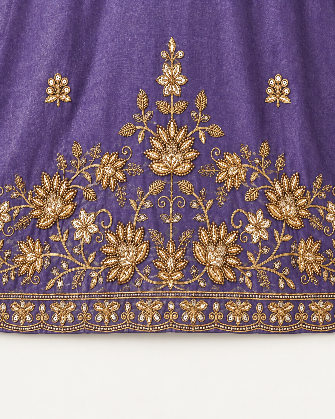 Violet | Fendy Silk Palazzo Set | embroidery detail