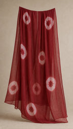 Gulnaar Garnet Plus-Size Cotton Embroidered 3-Piece Set sheer garnet patterned dupatta