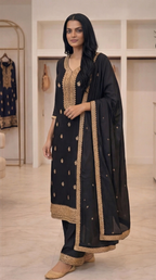 Embroidered 3-Piece Suit Set