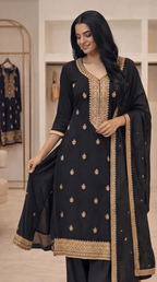 Embroidered 3-Piece Suit Set