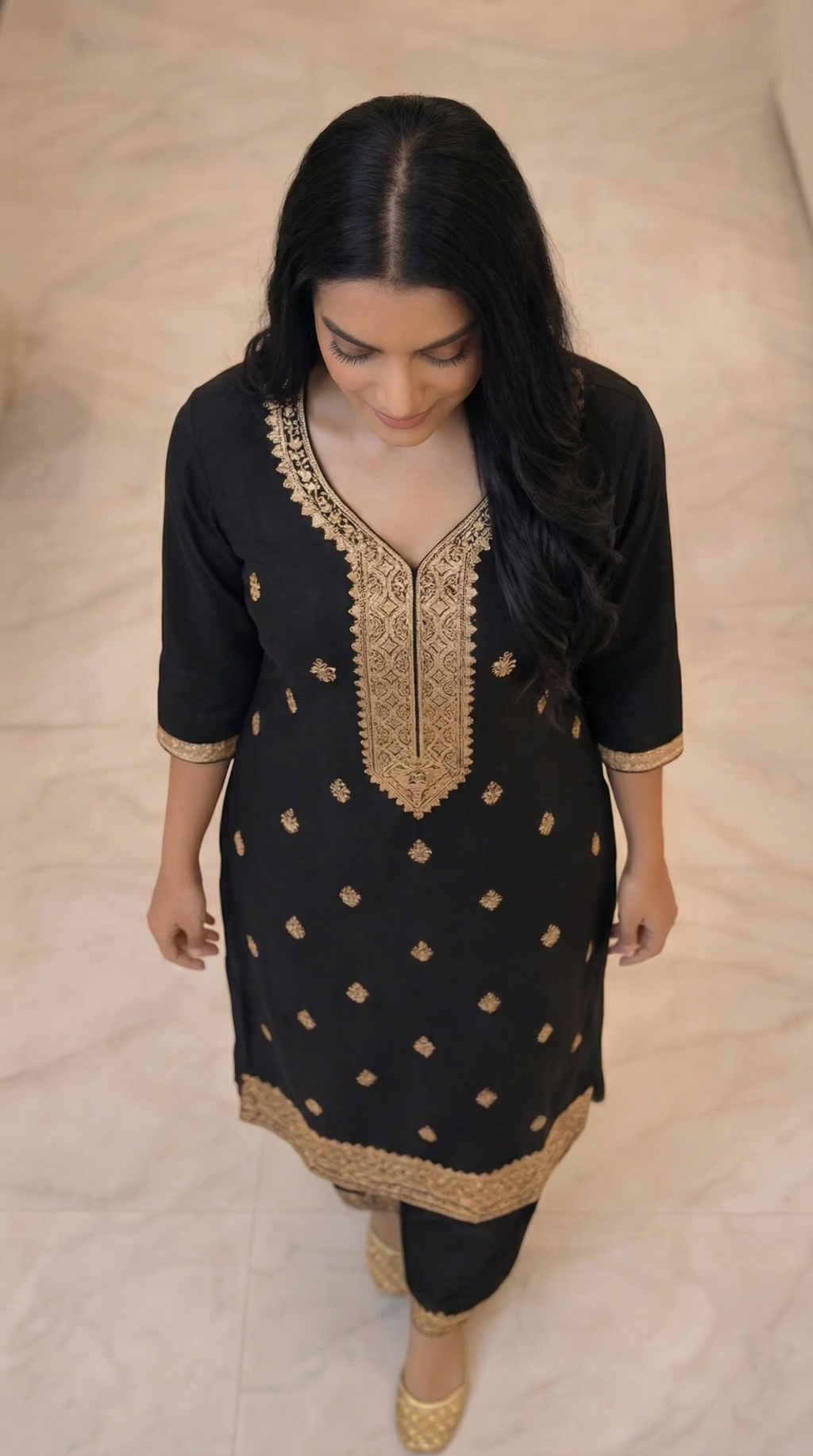 Embroidered 3-Piece Suit Set