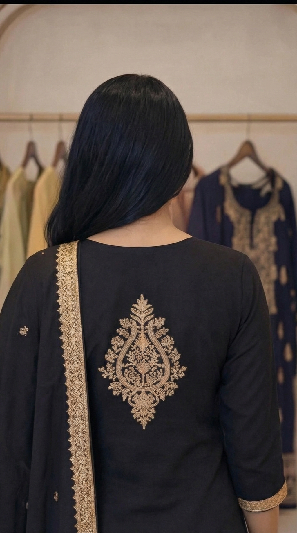 Embroidered 3-Piece Suit Set