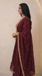 Embroidered 3-Piece Suit Set