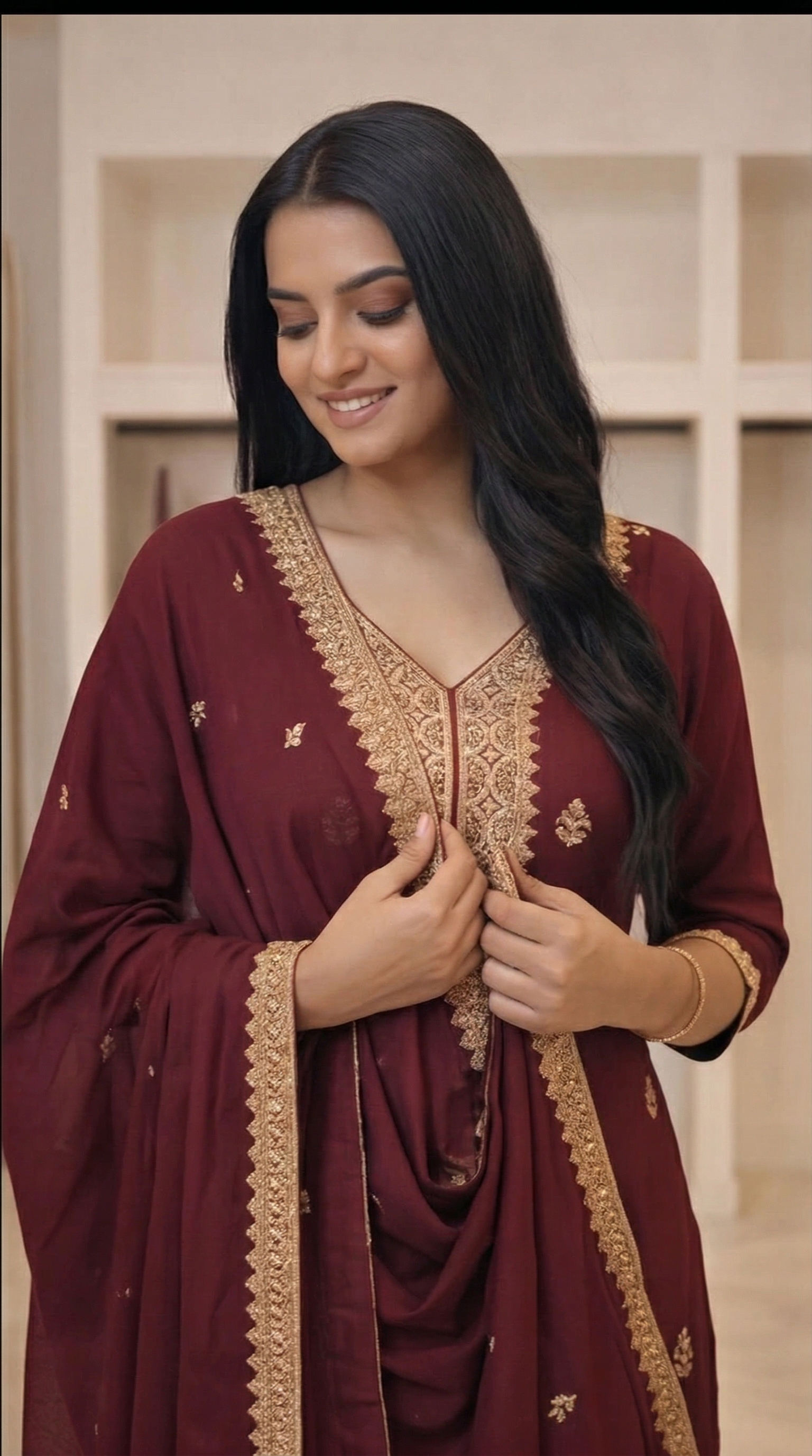 Embroidered 3-Piece Suit Set