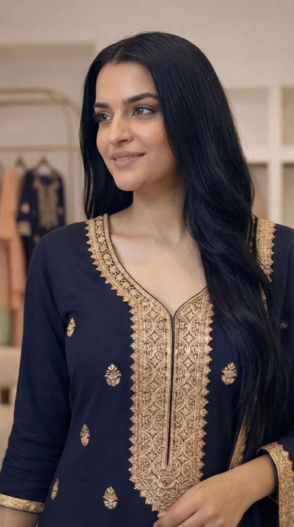 Embroidered 3-Piece Suit Set