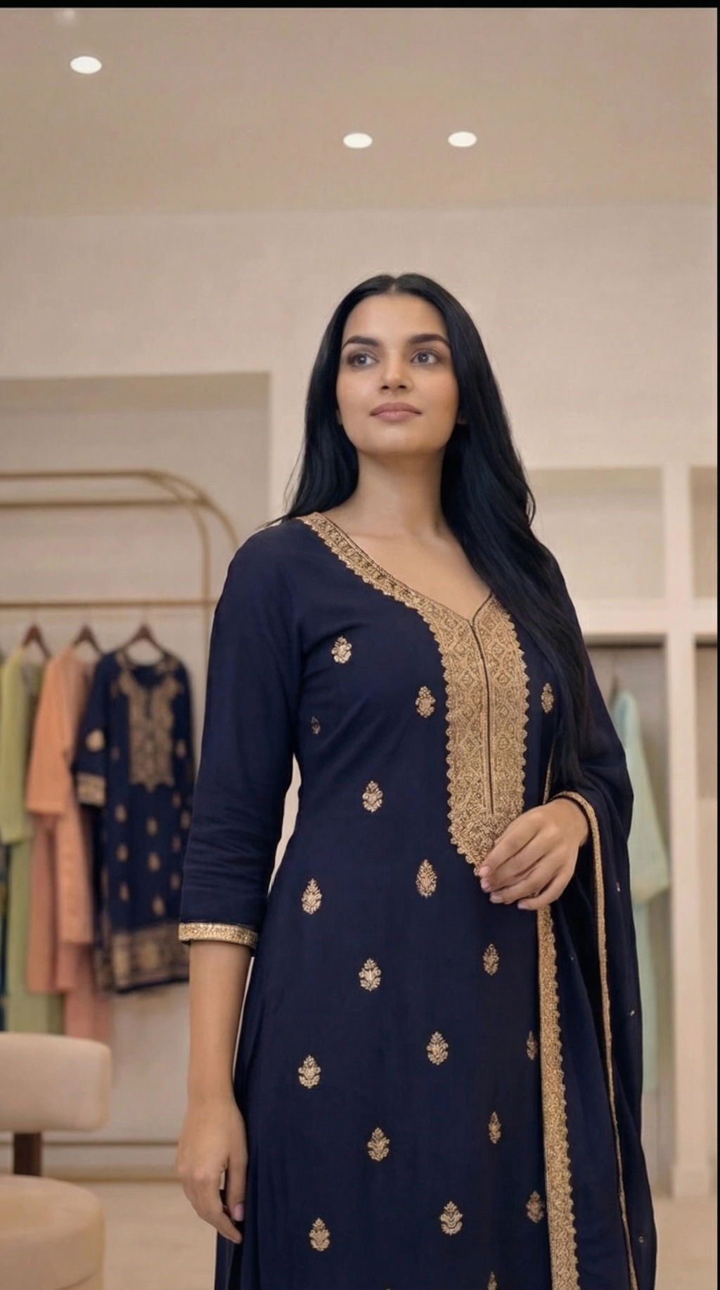 Embroidered 3-Piece Suit Set