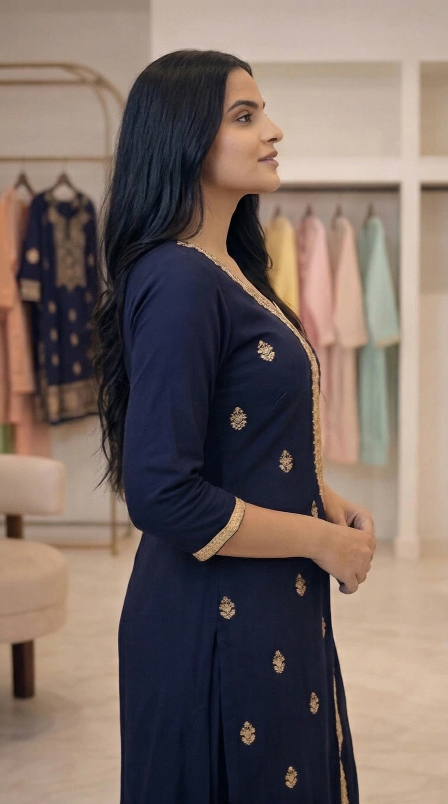 Embroidered 3-Piece Suit Set