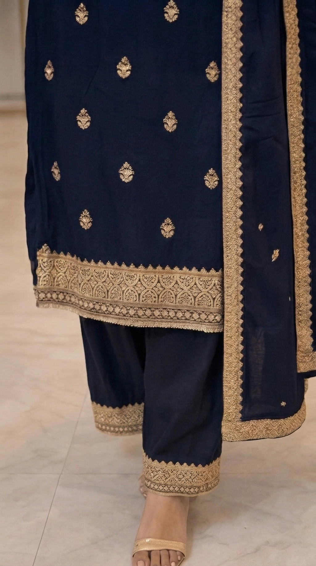 Embroidered 3-Piece Suit Set