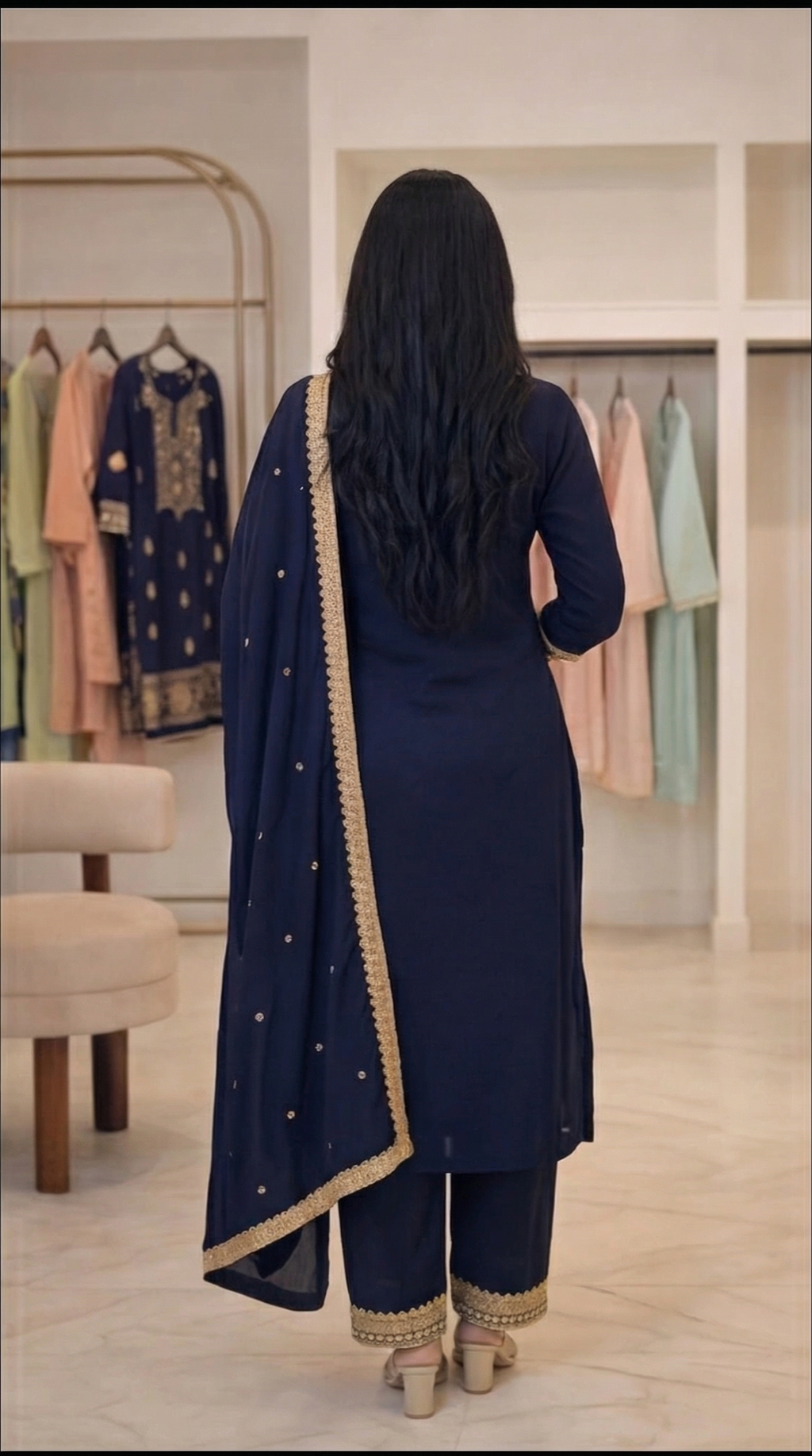 Embroidered 3-Piece Suit Set