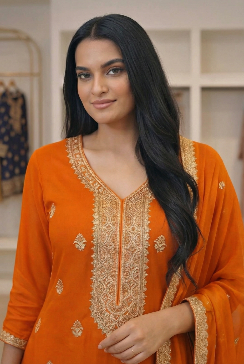 Embroidered 3-Piece Suit Set