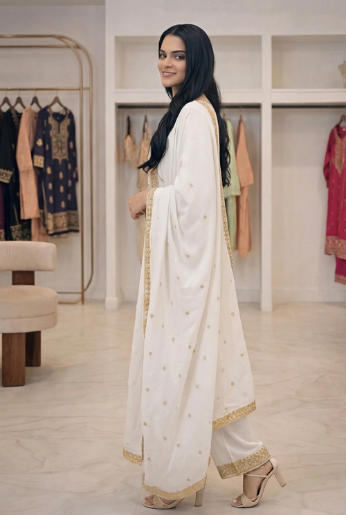 Embroidered 3-Piece Suit Set