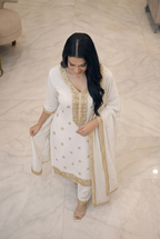 Embroidered 3-Piece Suit Set