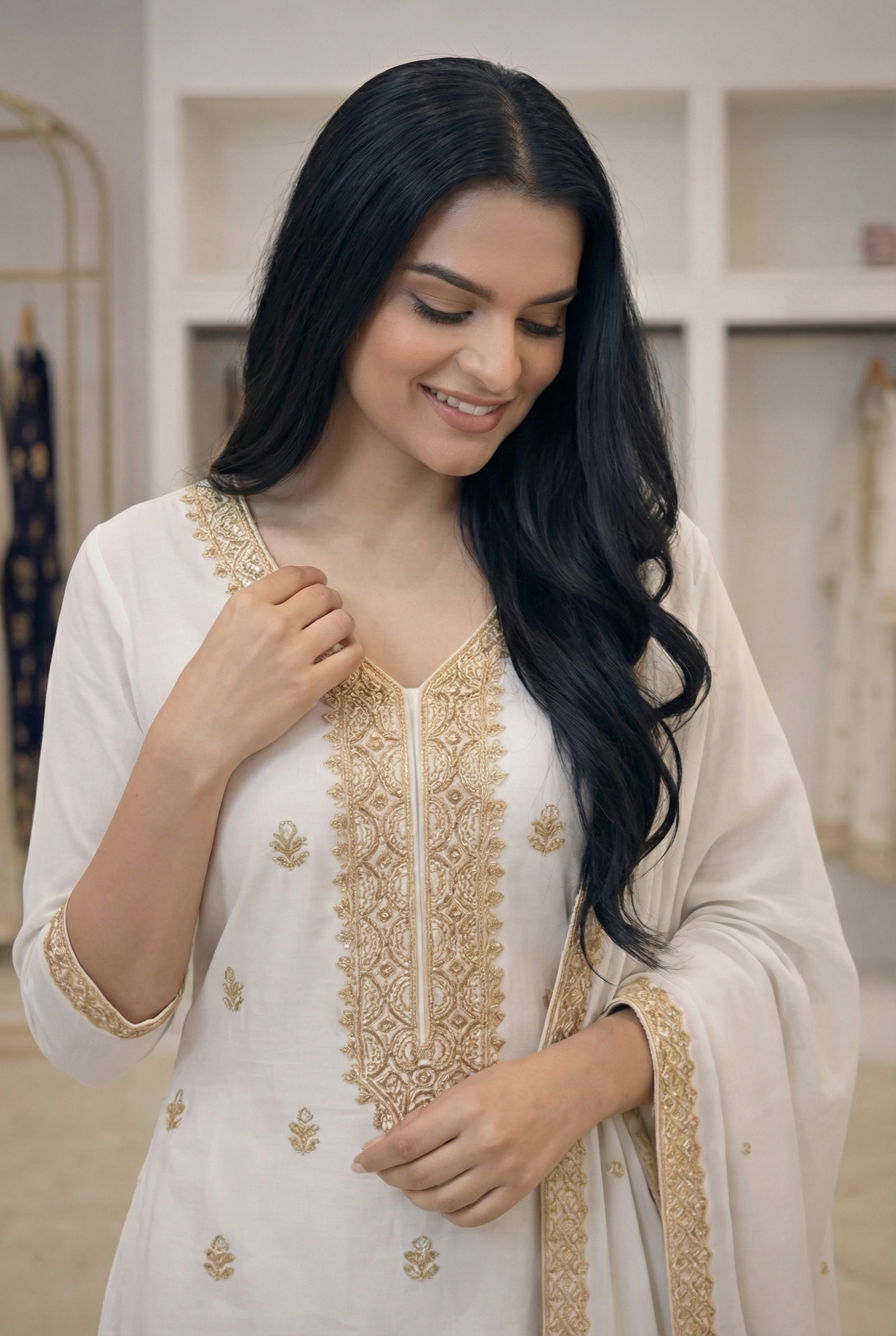 Embroidered 3-Piece Suit Set