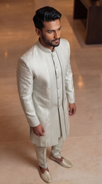 Ayaan Mint Green Sherwani Set