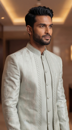 Ayaan Mint Green Sherwani Set