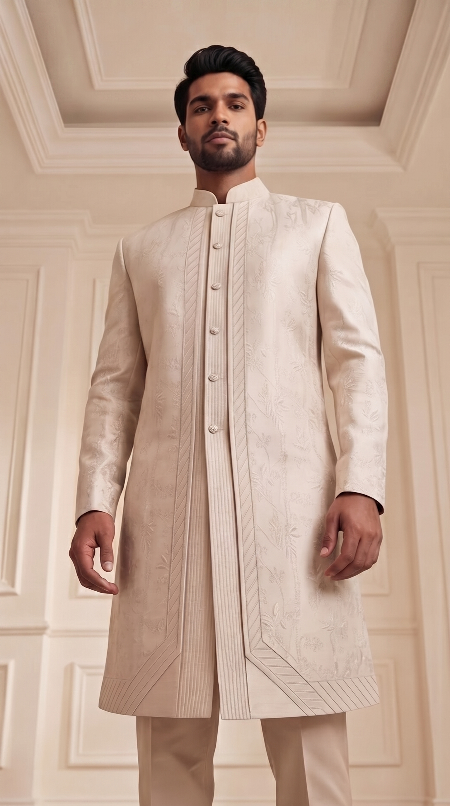 Ivory Bloom Sherwani