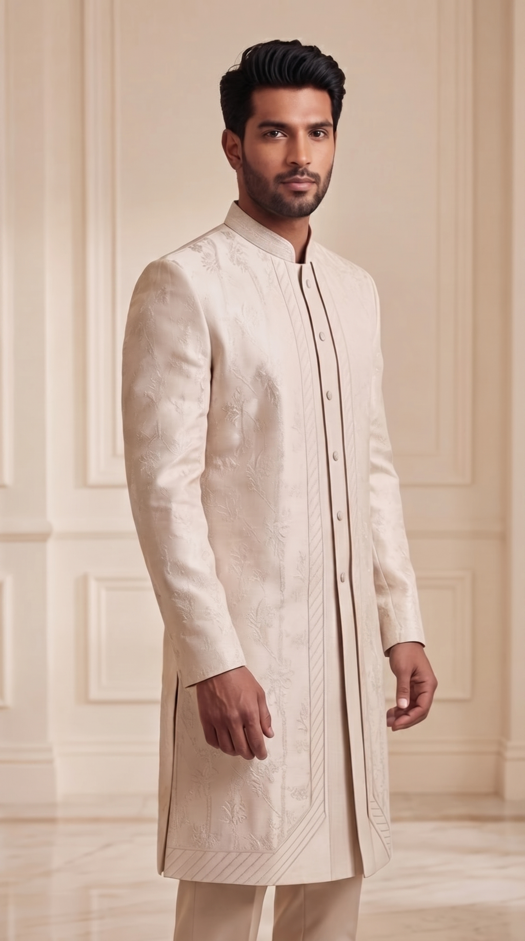 Ivory Bloom Sherwani