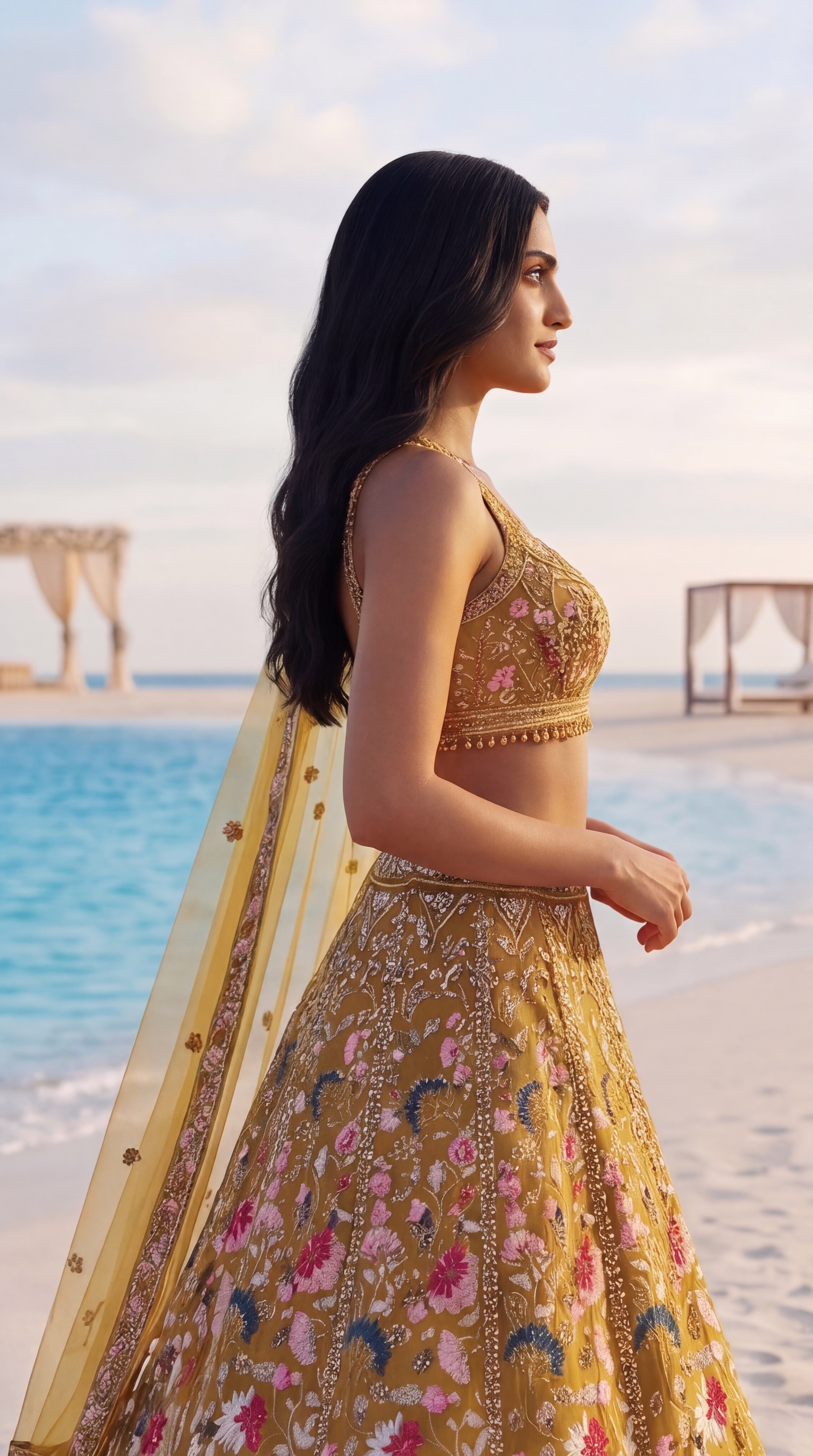 Marigold Garden Embroidered Lehenga Set