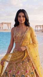 Marigold Garden Embroidered Lehenga Set