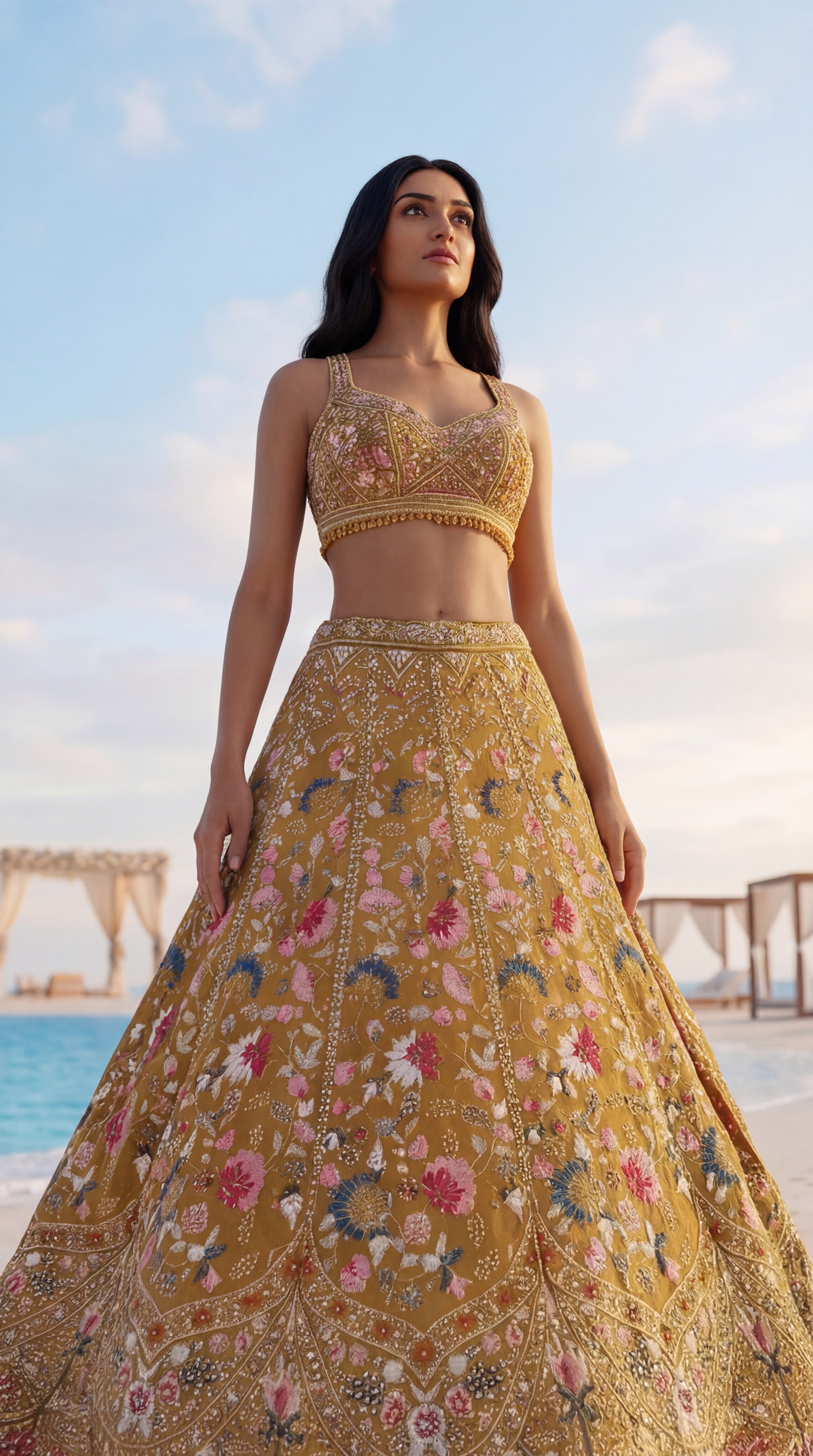 Marigold Garden Embroidered Lehenga Set