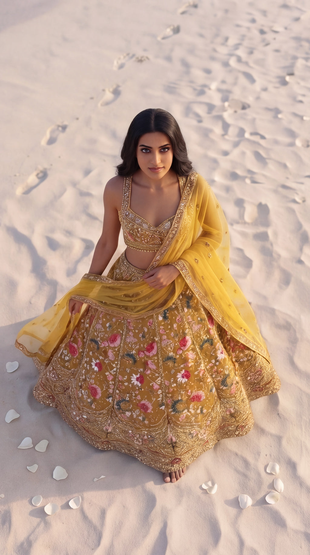Marigold Garden Embroidered Lehenga Set