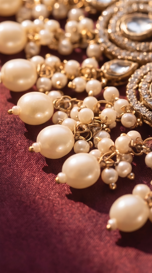 Darbar Bridal Set — Antique Gold Polki Choker, Jhumka Earrings & Maang Tikka