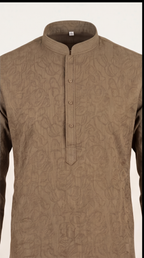 Paisley Cotton Kurta Set — Men's Traditional Kurta Pajama in 5 Colors