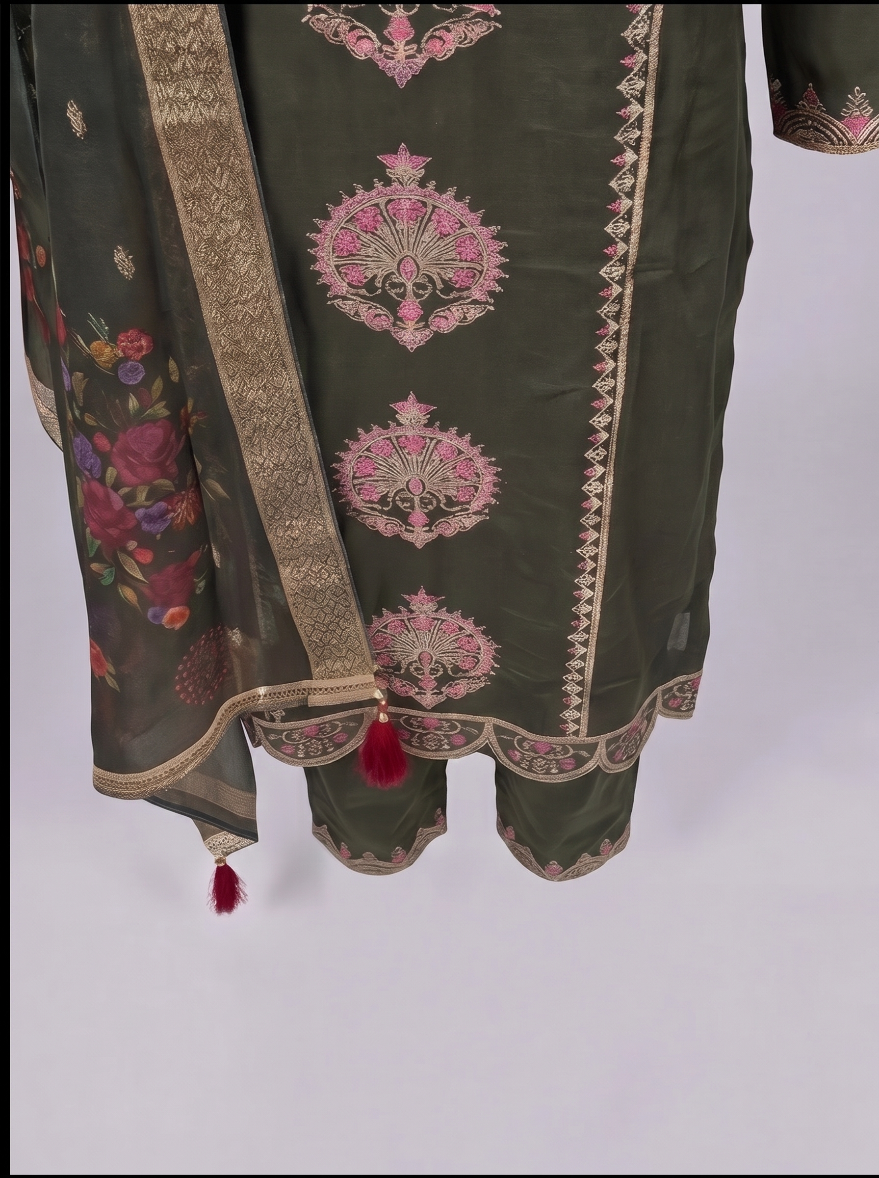 Gulabo Embroidered 3-Piece Kurta Set