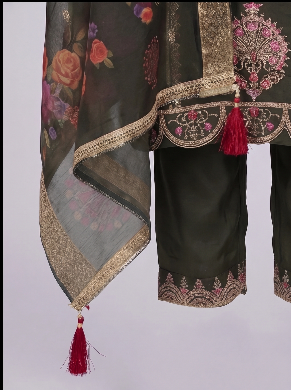 Gulabo Embroidered 3-Piece Kurta Set