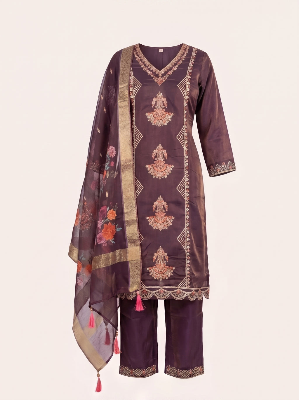 Gulabo Embroidered 3-Piece Kurta Set
