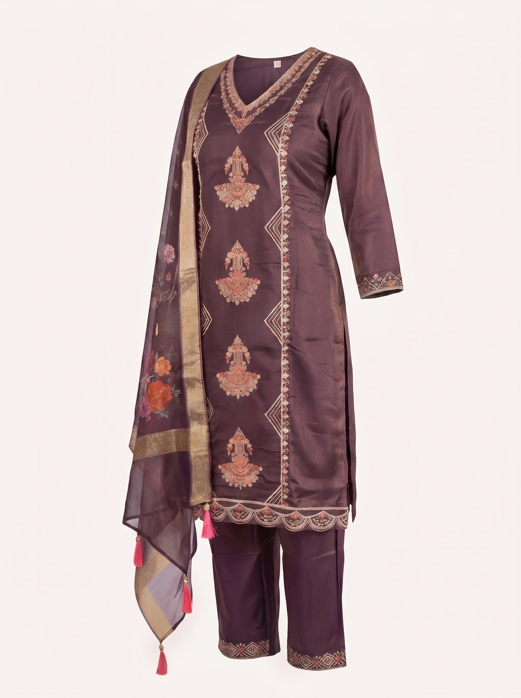Gulabo Embroidered 3-Piece Kurta Set