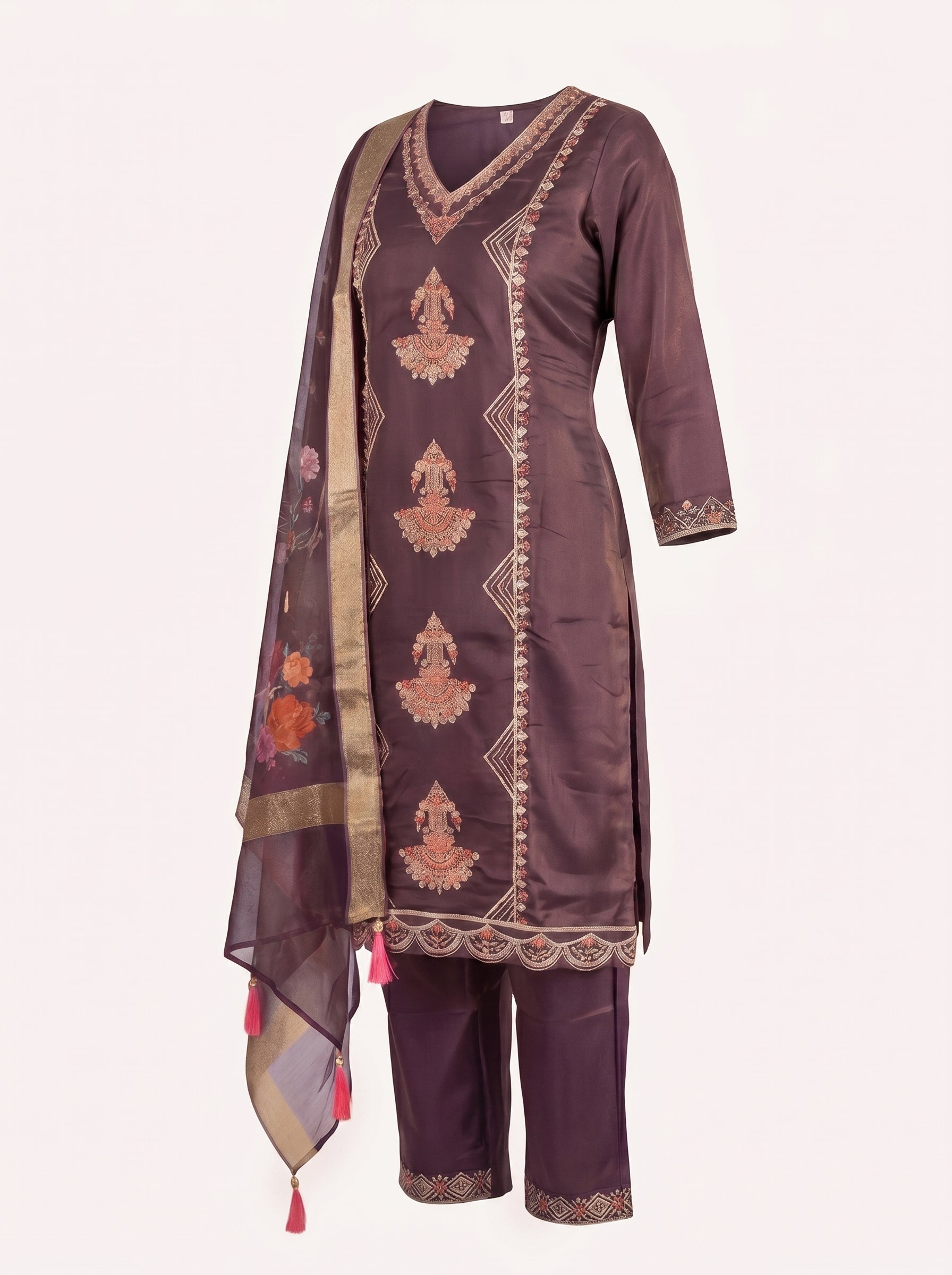 Gulabo Embroidered 3-Piece Kurta Set