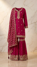 Magenta Royale Sharara Suit Set