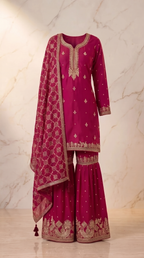 Magenta Royale Sharara Suit Set