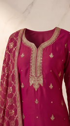Magenta Royale Sharara Suit Set