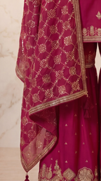 Magenta Royale Sharara Suit Set