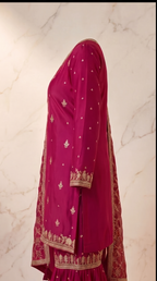 Magenta Royale Sharara Suit Set
