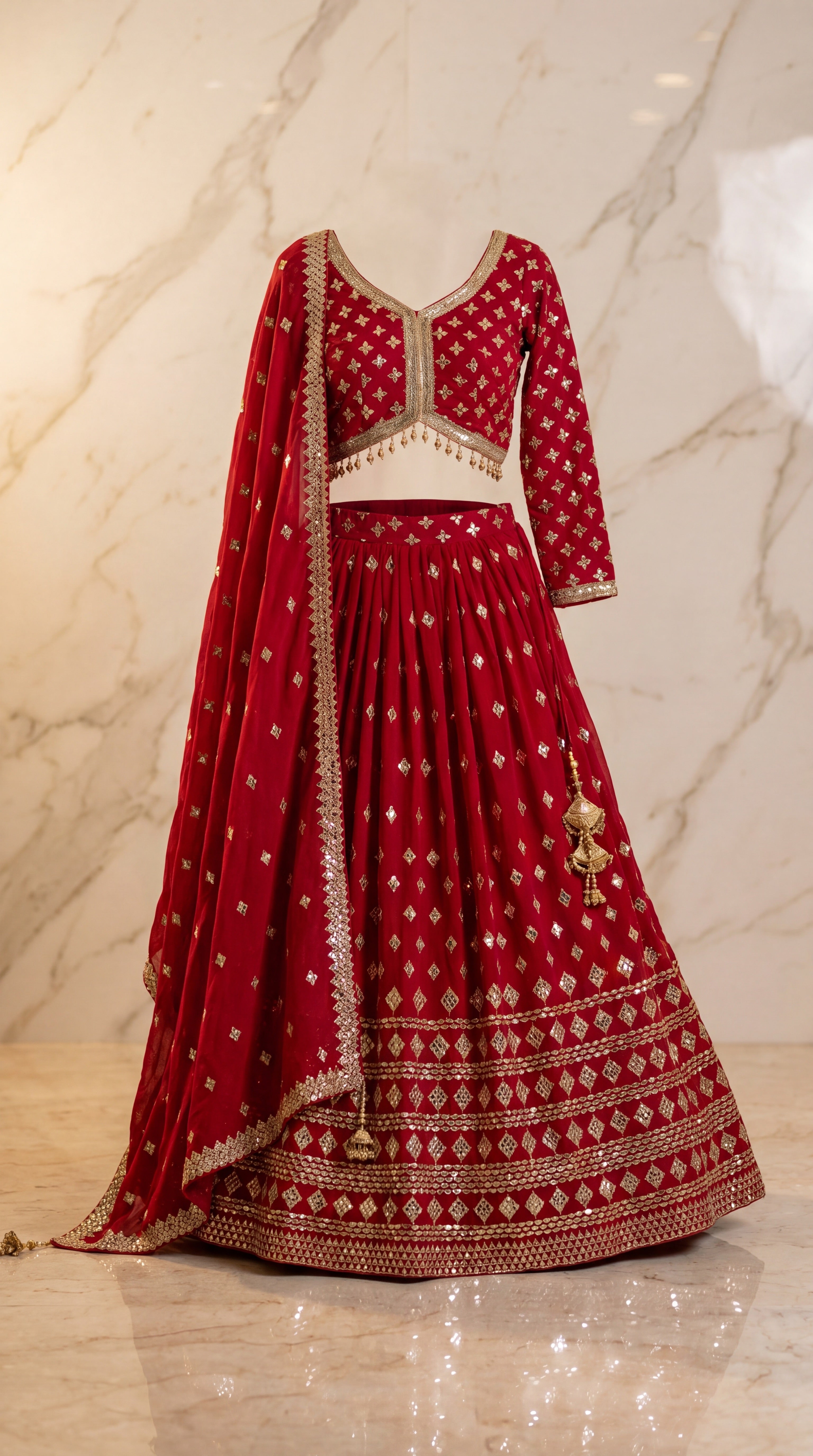 Heritage Mirror Lehenga Set